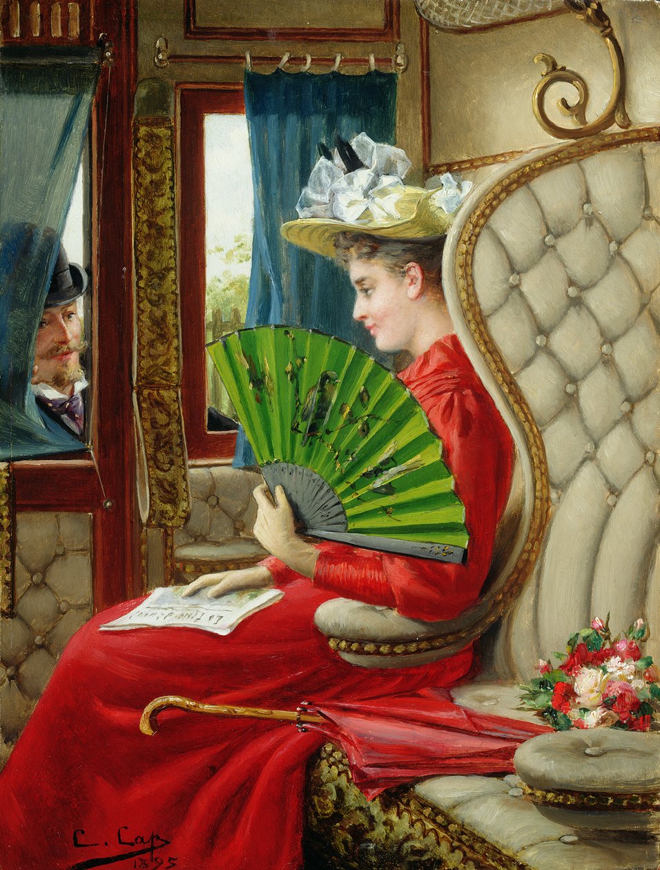 De Indiscretie, 1895 door Constant Aime Marie Cap