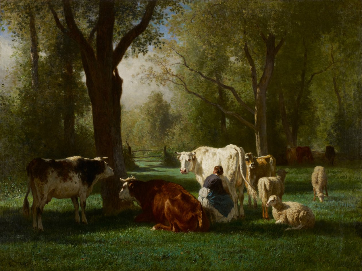 Landschap met Vee en Schapen door Constant-Emile Troyon