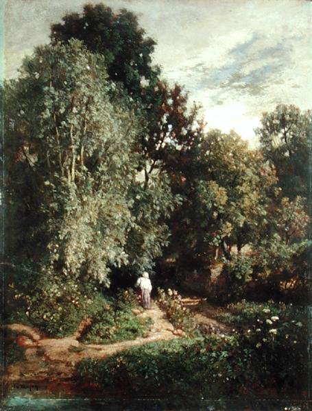 Pad in een Klein Bos, vroege jaren 1860 door Constant Emile Troyon