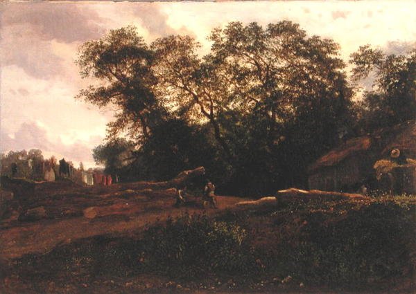 De rand van het bos, late jaren 1830 door Constant Emile Troyon