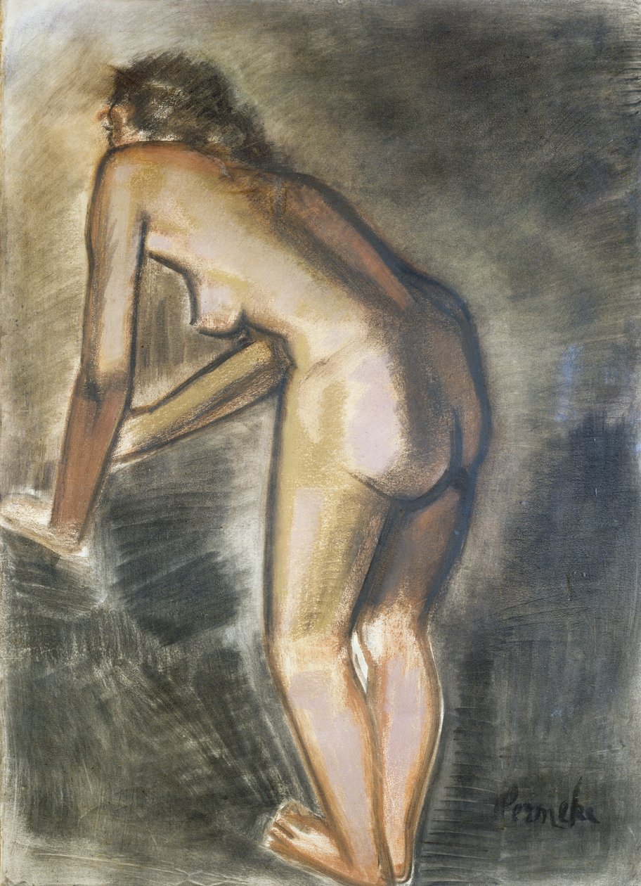 Staand naakt, door Constant Permeke (1886-1952). België, 20e eeuw. door Constant Permeke