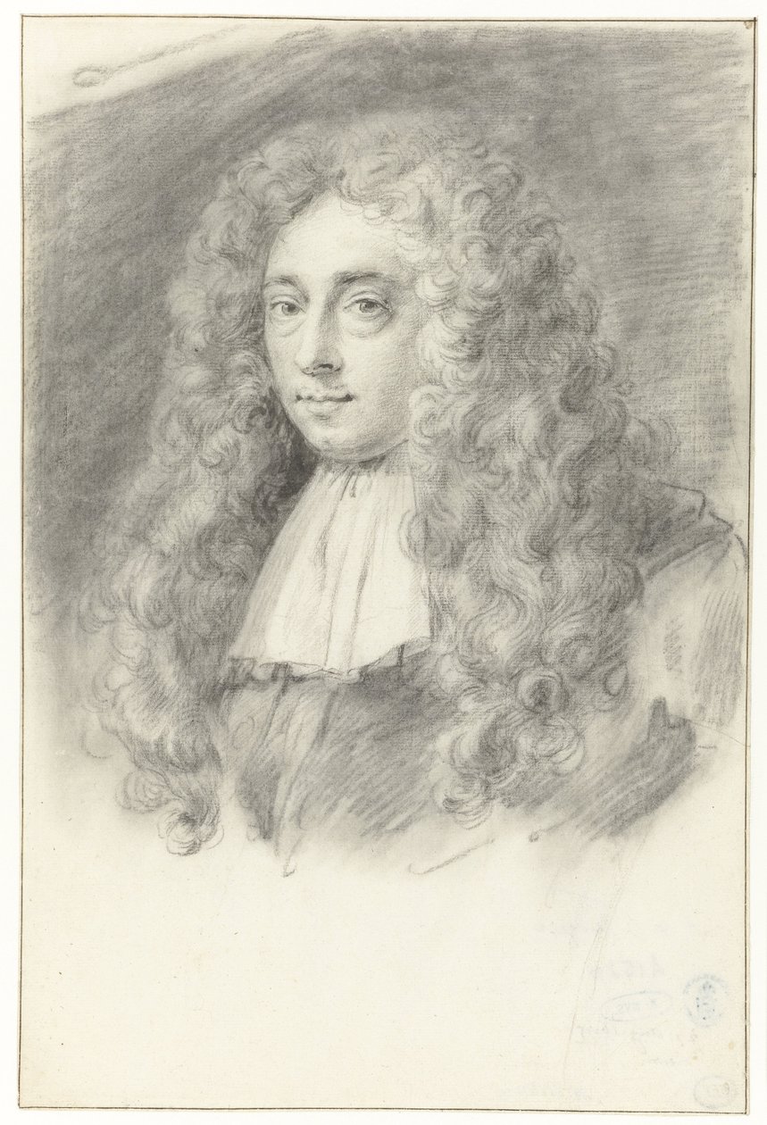 Zelfportret (?) van Constantijn Huygens de Jonge door Constantijn Huygens (II) (possibly)