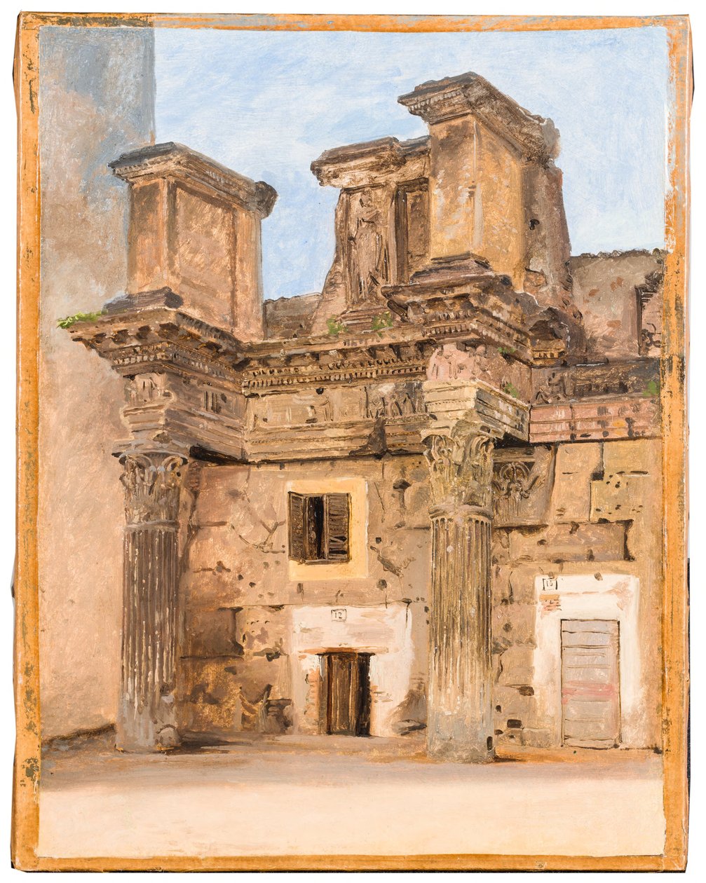 Een deel van de muur bij het Forum van Nerva in Rome door Constantin Hansen