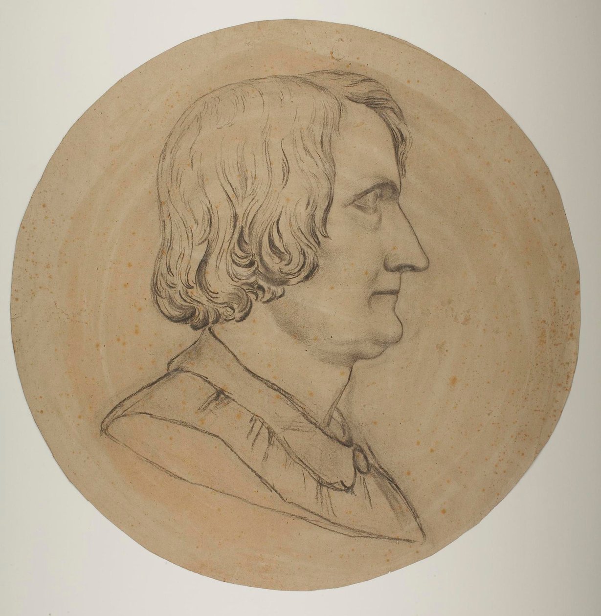 Portretmedaillon van Thorvaldsen door Constantin Hansen