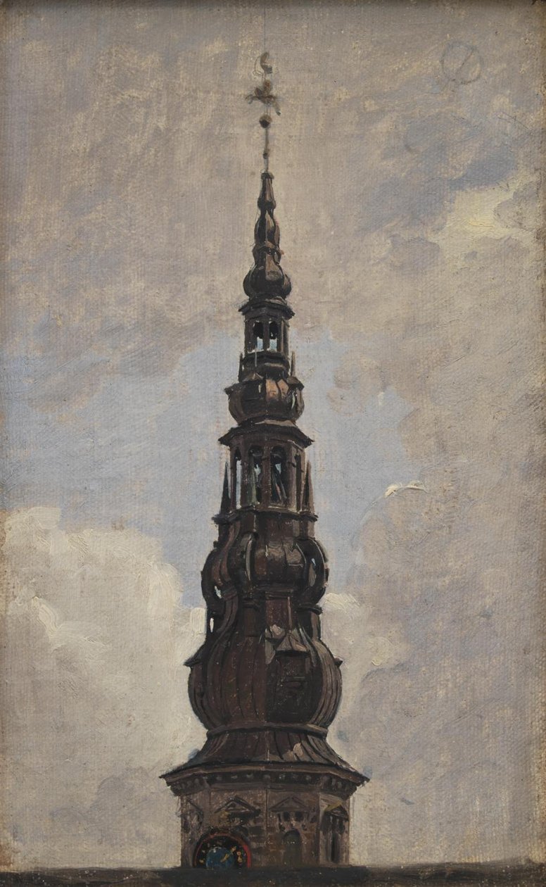 De Grote Spits van Kasteel Kronborg. Studie door Constantin Hansen