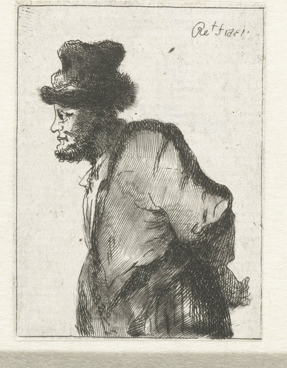 Boer met zijn handen achter zijn rug door Constantino Cumano (possibly)