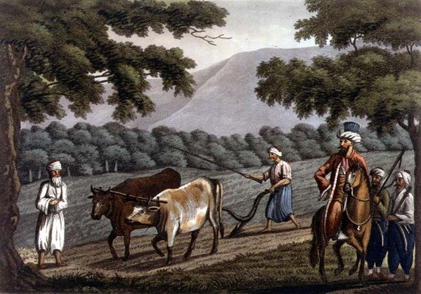 Landbouw in Syrië, gegraveerd door Joseph Constantine Stadler, gepubliceerd door J. White door Cooper (after) Willyams