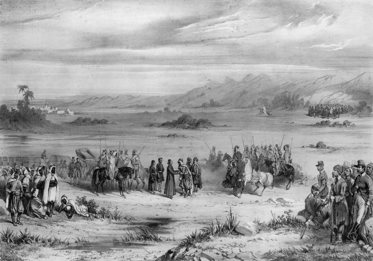 Uitwisseling van gevangenen door de bisschop van Algiers, 1841 door Coppin