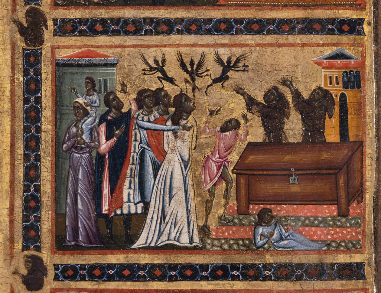 Bardi St. Franciscus altaarstuk en twintig verhalen uit zijn leven, De Bardi-kapel (detail) door Coppo di Marcovaldo