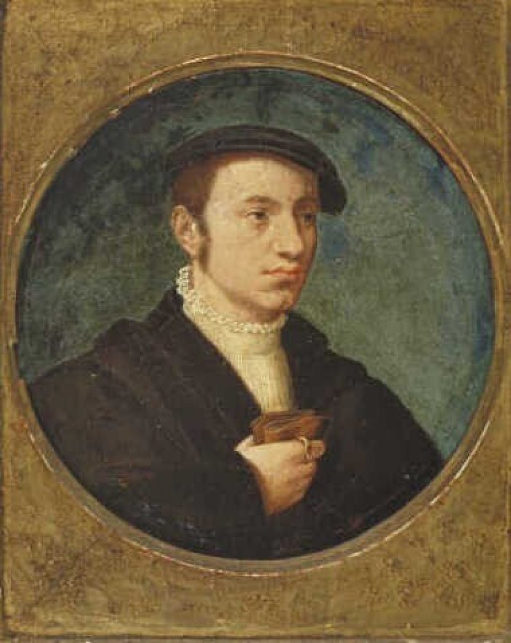 Jonge man met baret door Corneille de Lyon