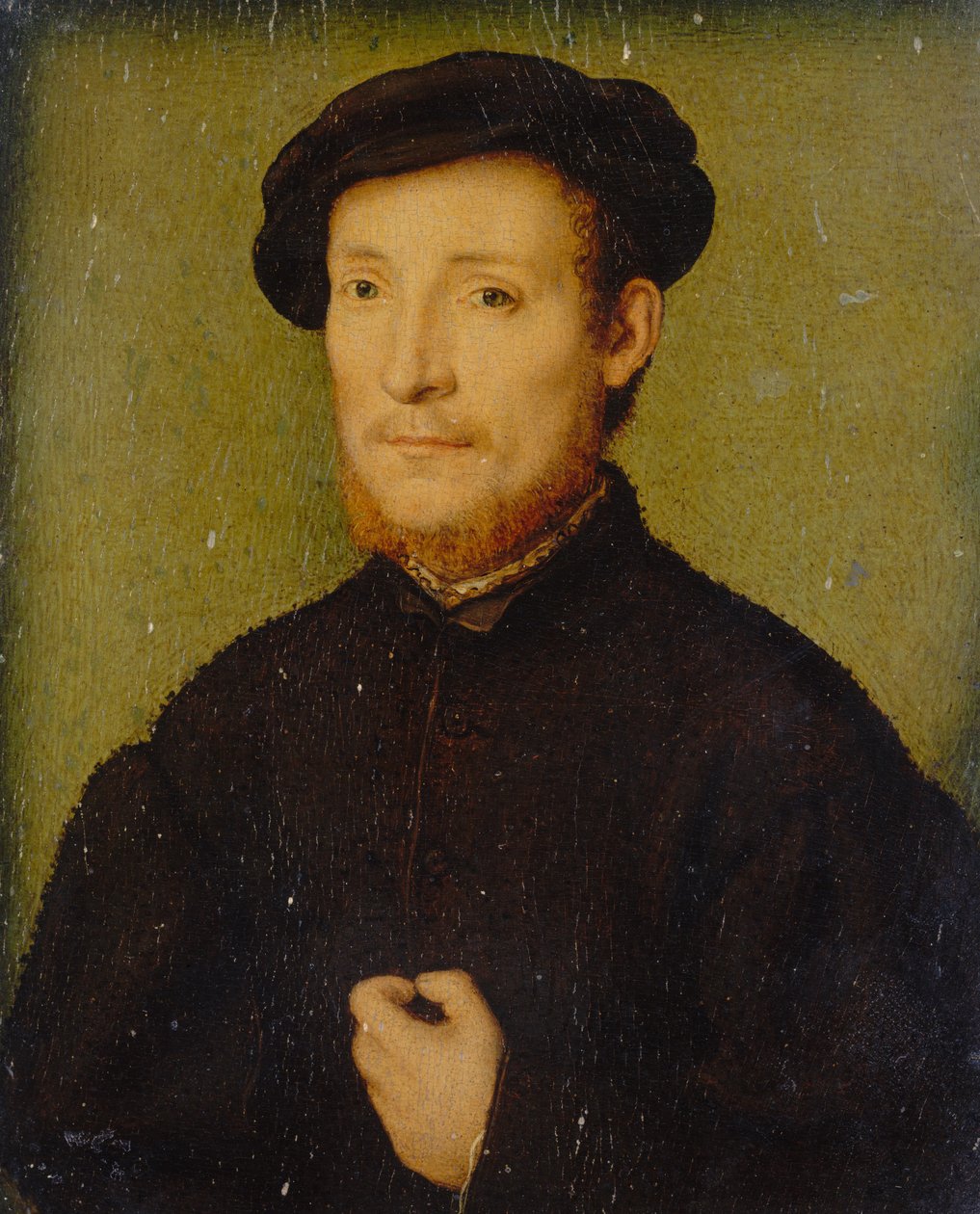 Portret van een man met zijn hand op zijn borst door Corneille de Lyon