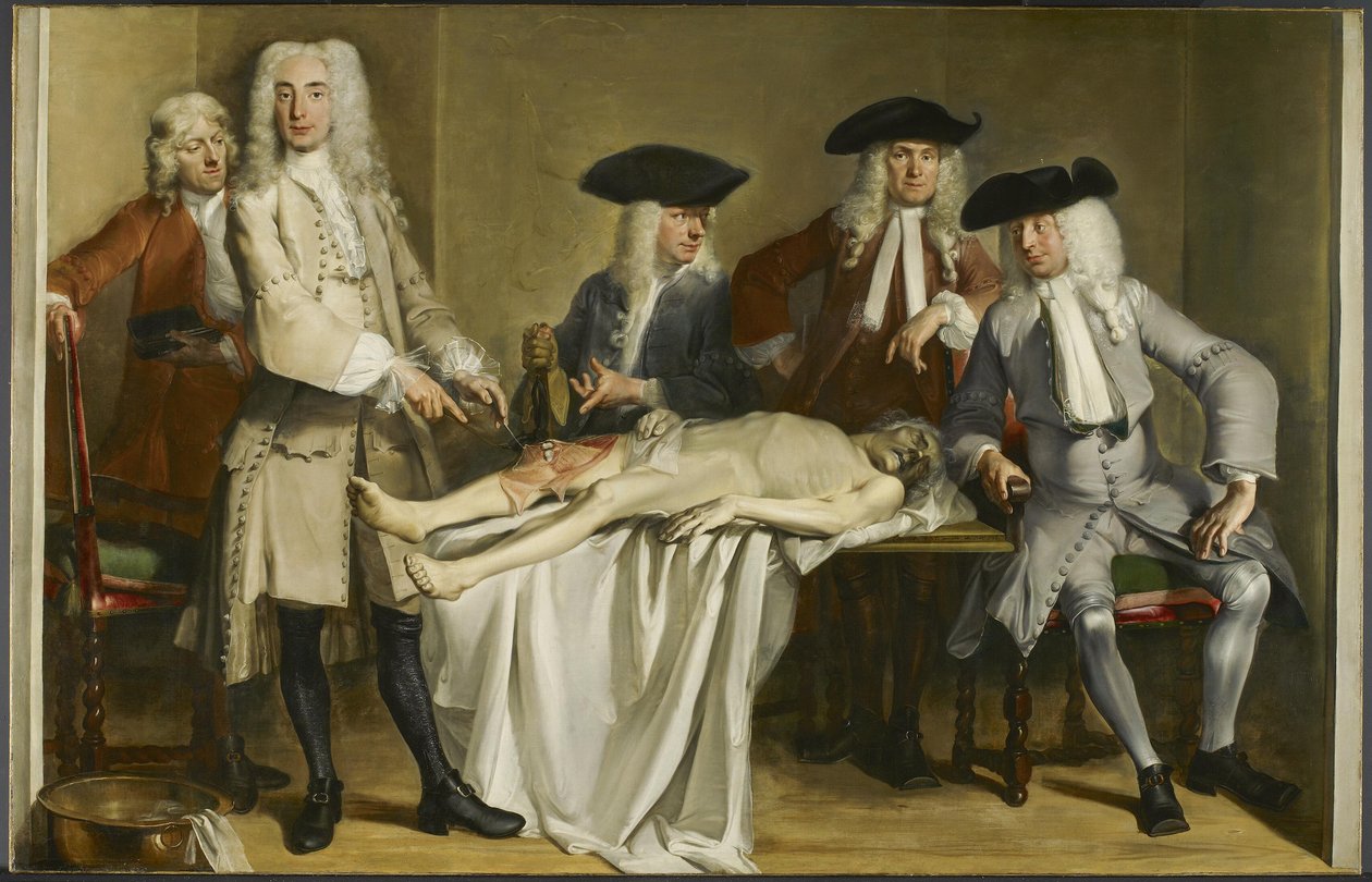 Anatomische les van Dr. Willem Röell door Cornelis Troost