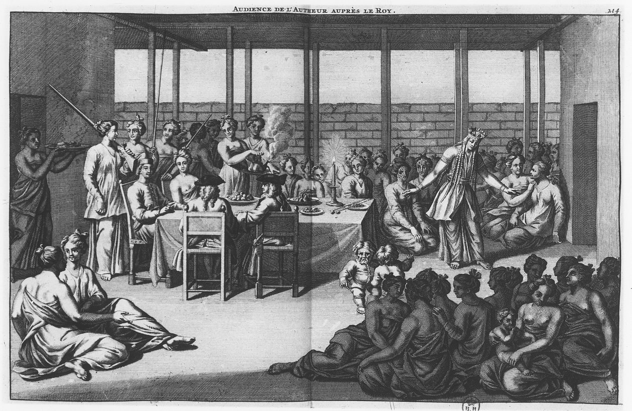 Audiëntie gegeven door de Sultan van Bantam aan Cornelis de Bruijn door Cornelis de Bruyn