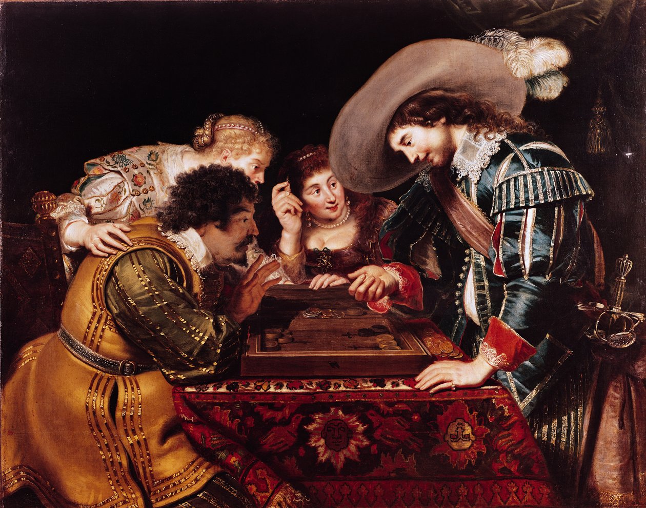 Het Backgammonspel door Cornelis de Vos