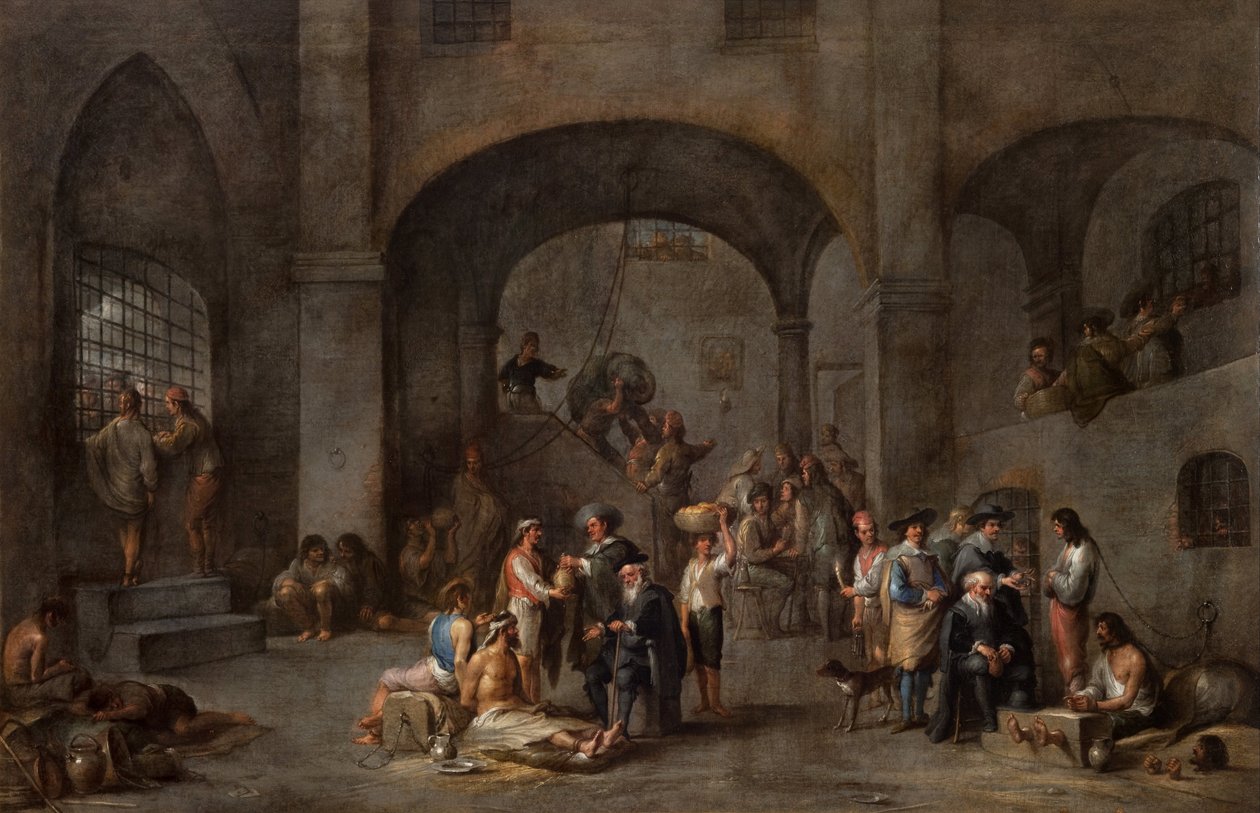 De Gevangenen Bezoeken door Cornelis de Wael