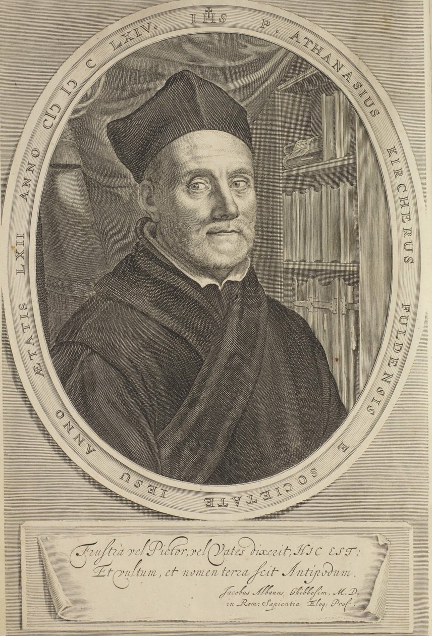 Portret van Athanasius Kircher door Cornelis Abrahamsz. Bloemaert II