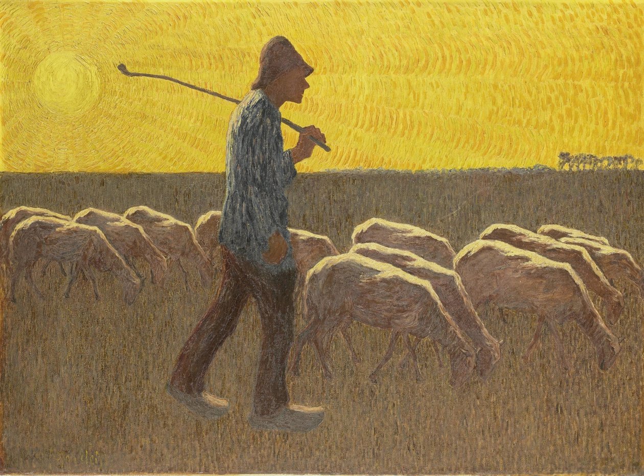 Herder met schapen door Cornelis Albert van Assendelft