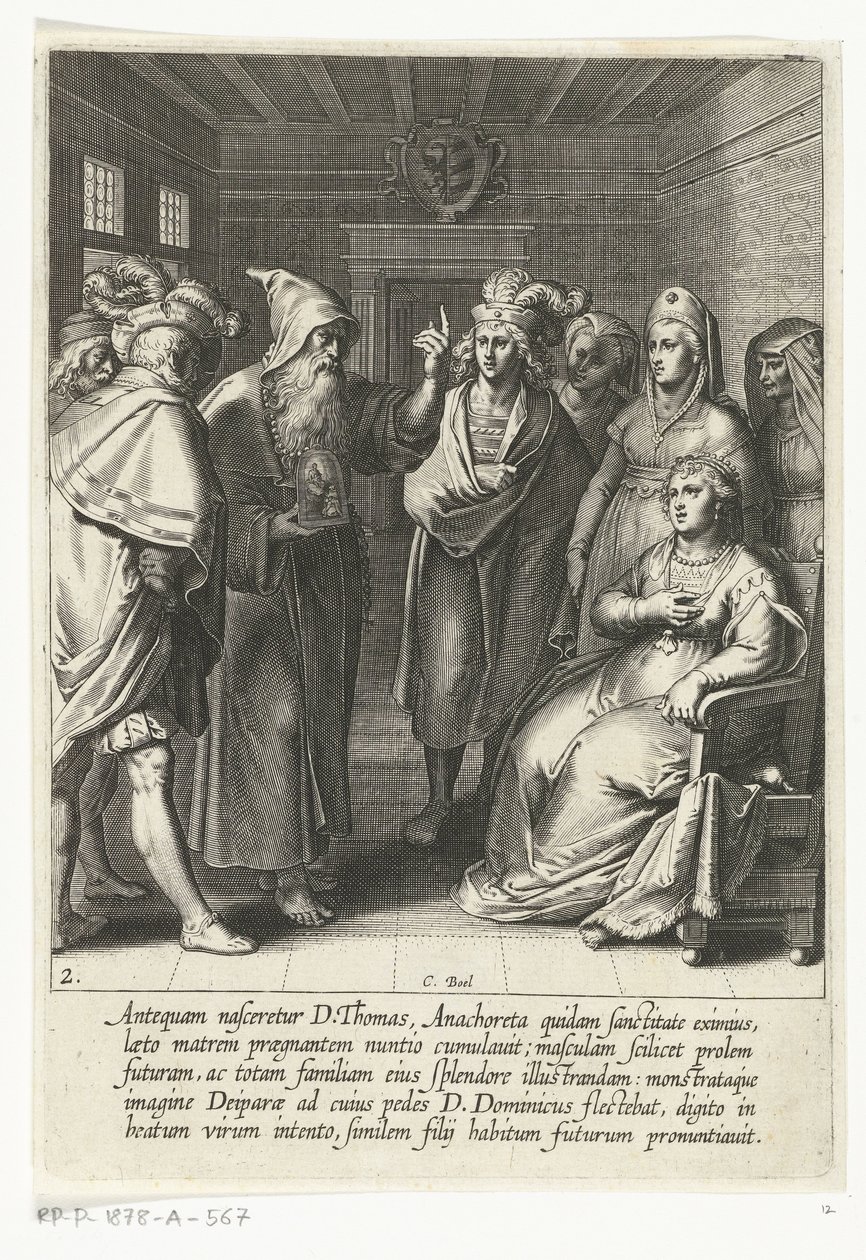 Voorspelling aan de moeder van Thomas van Aquino door Cornelis Boel