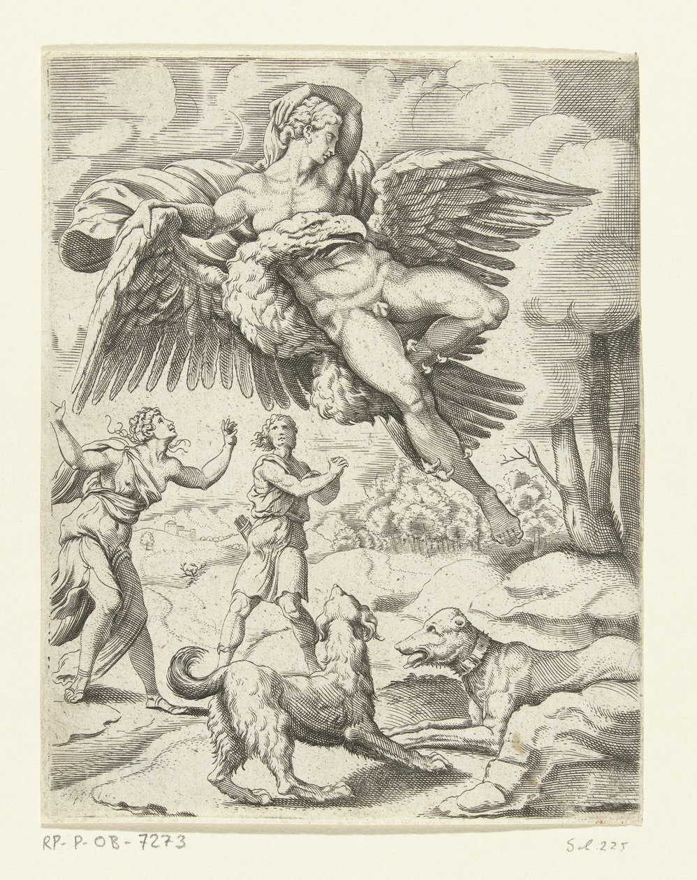 Jupiter en Ganymedes door Cornelis Bos