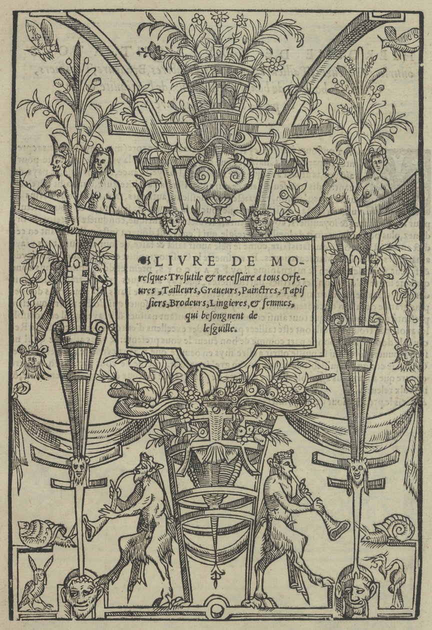 Livre de Moresques, titelpagina recto, 1546 door Cornelis Bos