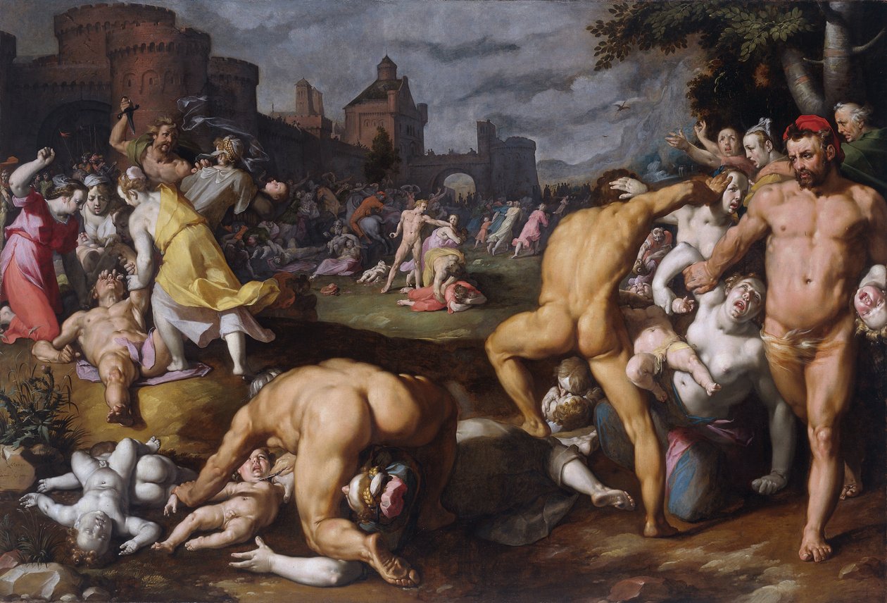 De kindermoord, 1590 door Cornelis Cornelisz. Haarlem van