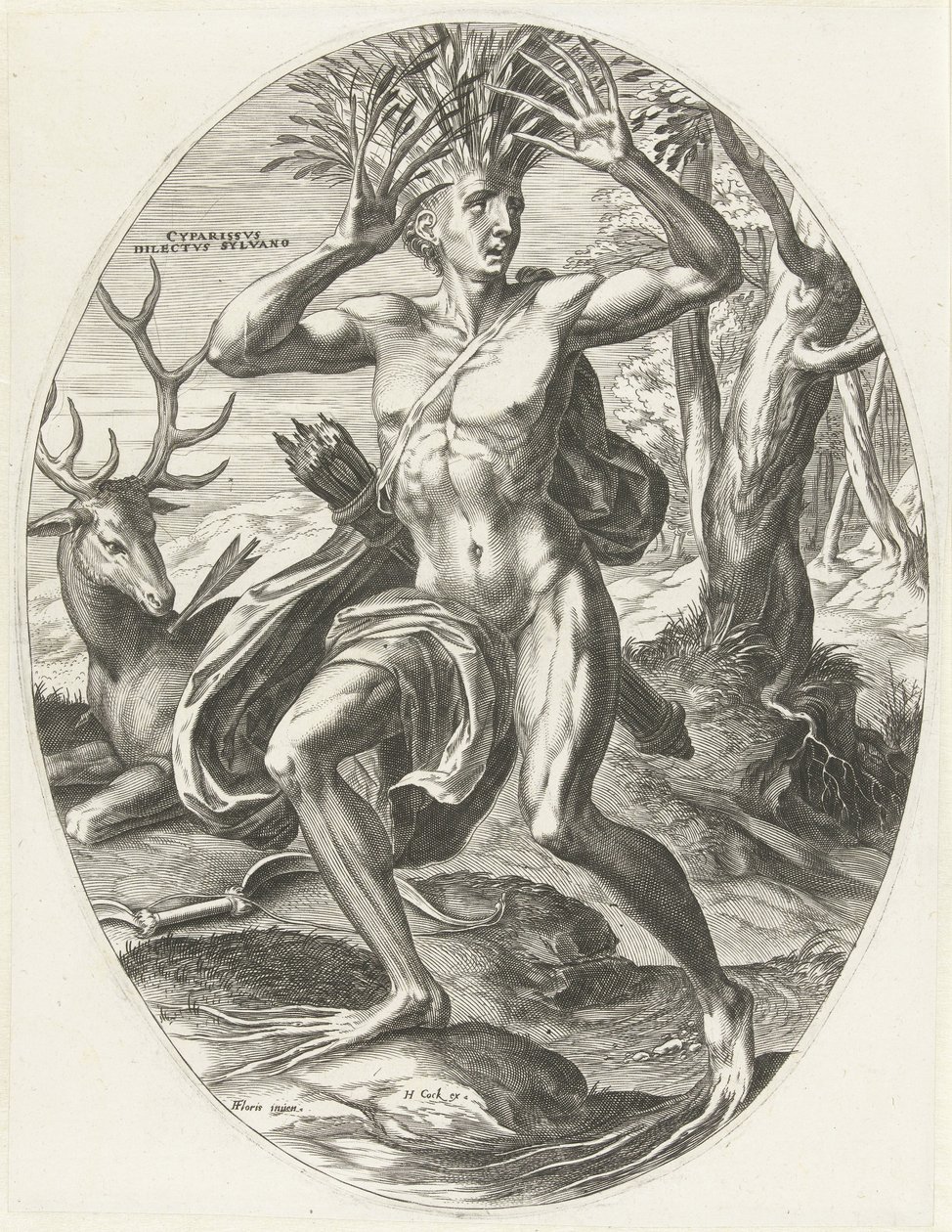 Cyparissus door Cornelis Cort