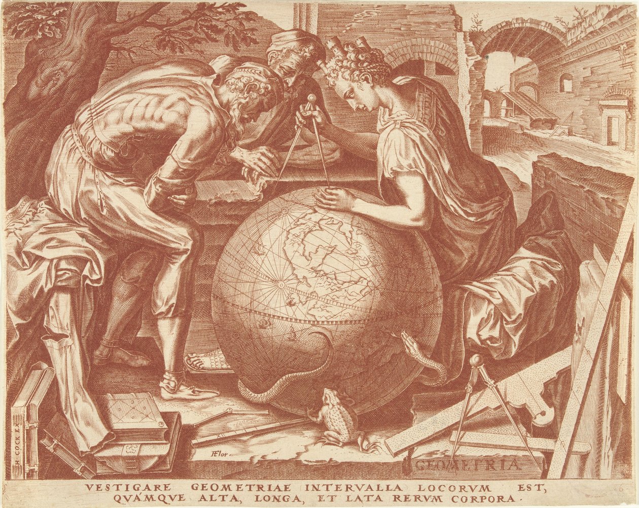 Geometria (Meetkunde) door Cornelis Cort