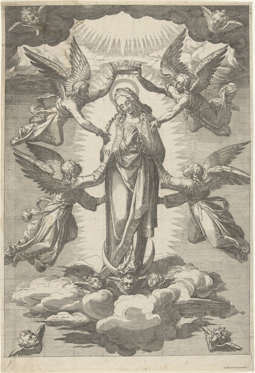 Hemelvaart en kroning van Maria door Cornelis Cort