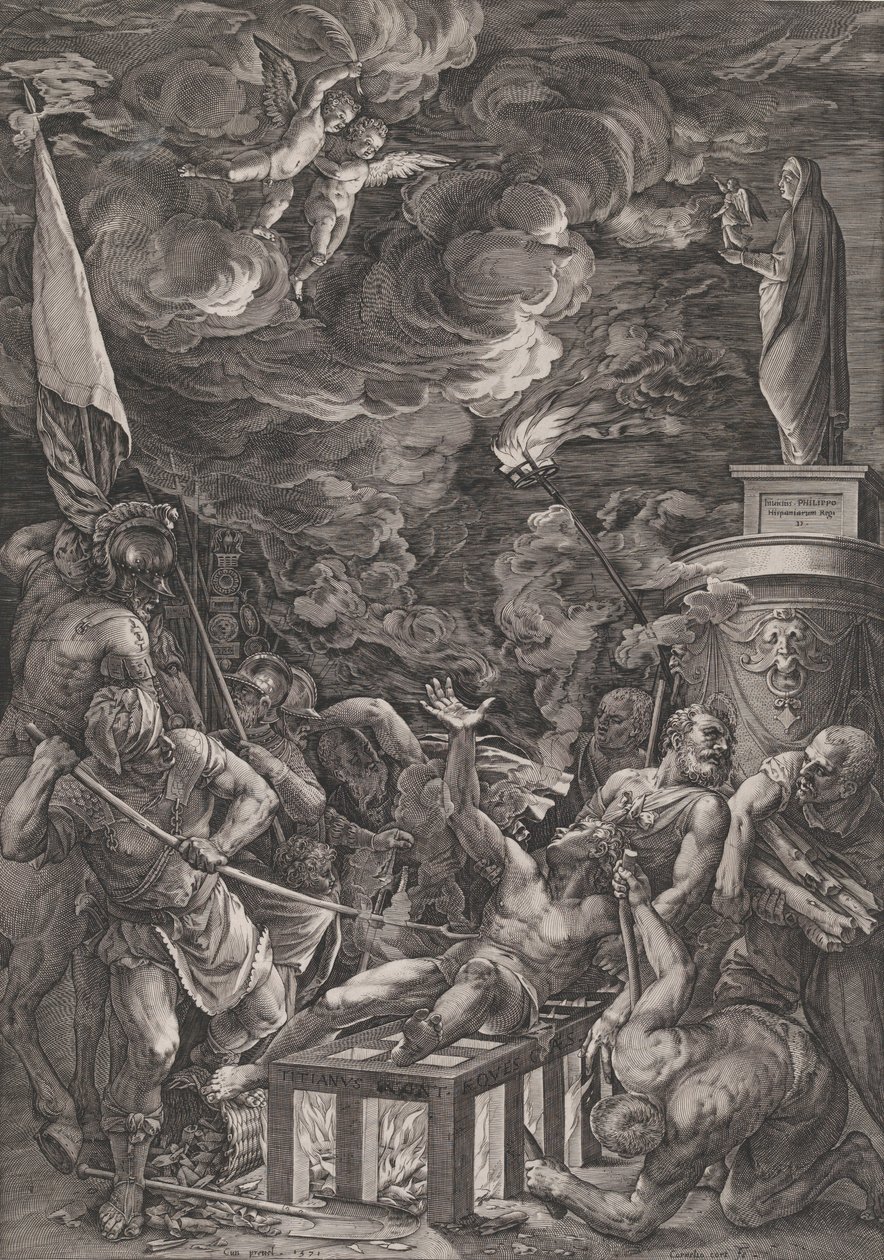 Martelaarschap van St. Laurentius door Cornelis Cort
