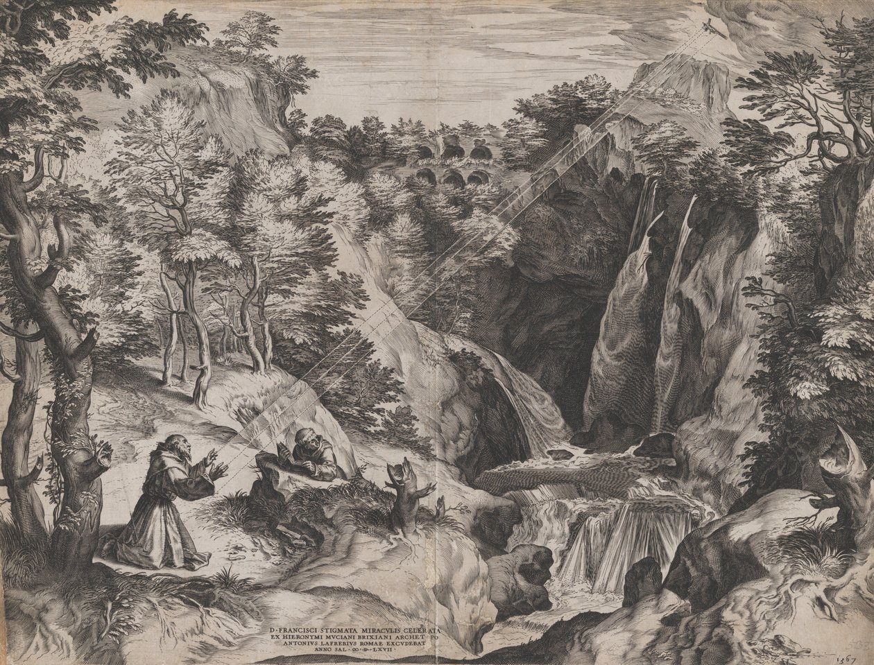 St. Franciscus ontvangt de stigmata door Cornelis Cort