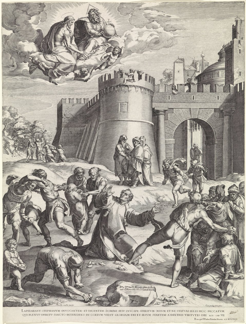 Steniging van de H. Stefanus door Cornelis Cort