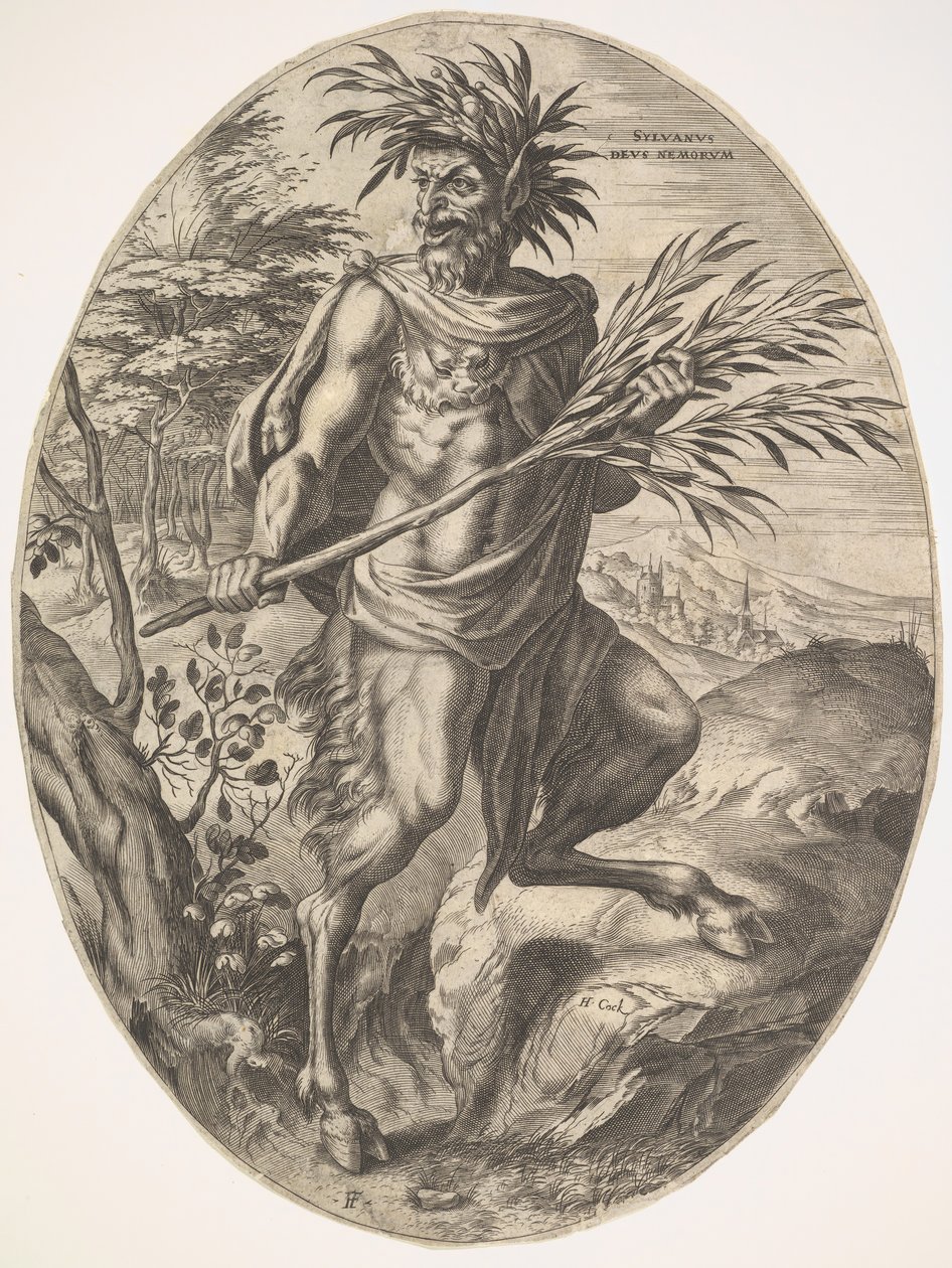 Sylvanus uit De landelijke goden, 1565 door Cornelis Cort