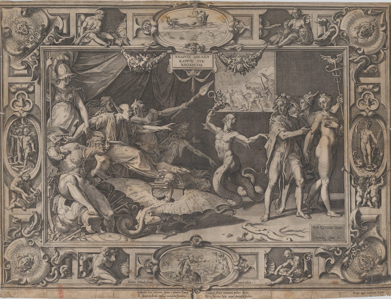De laster van Apelles door Cornelis Cort