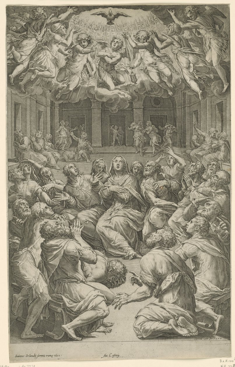Uitstorting van de Heilige Geest door Cornelis Cort