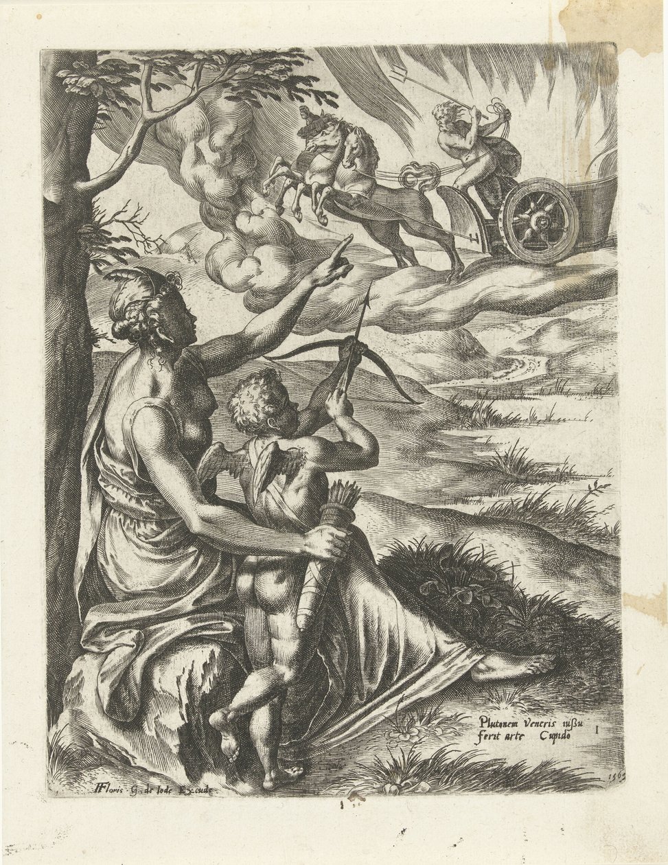 Venus geeft Amor orders om Pluto
