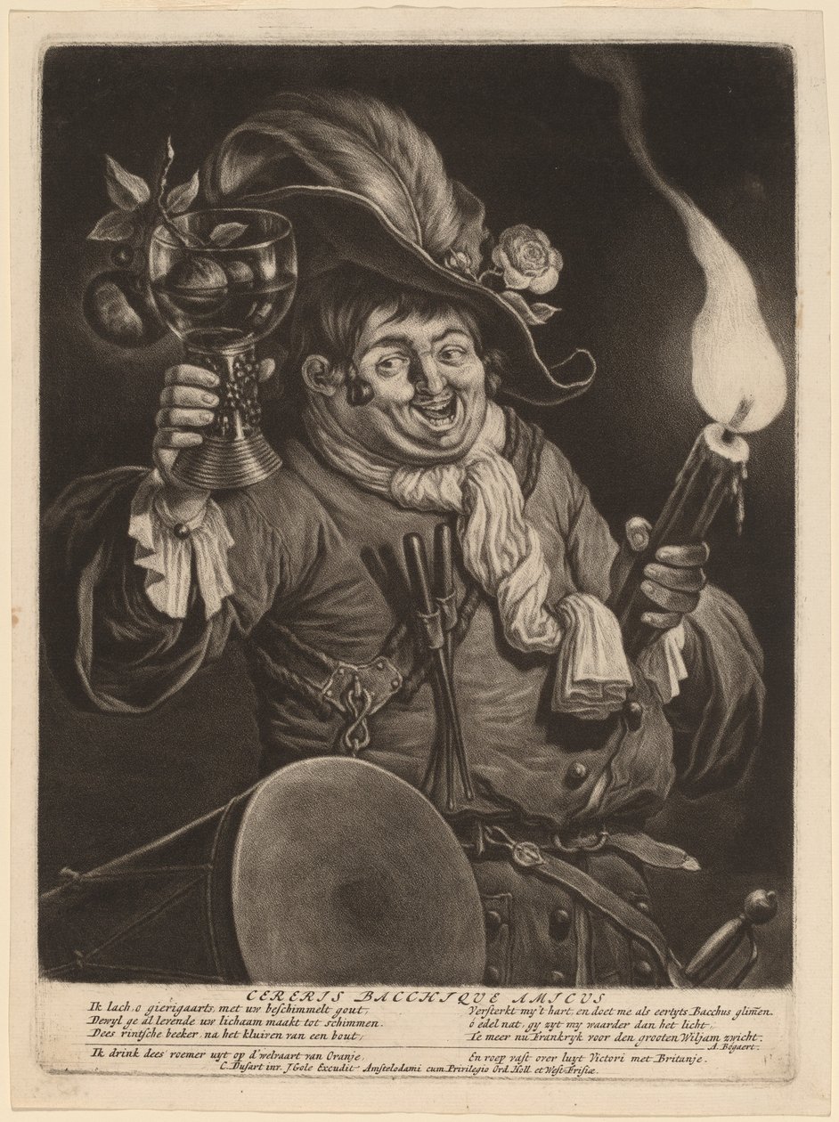Cereris Bacchique Amicus door Cornelis Dusart