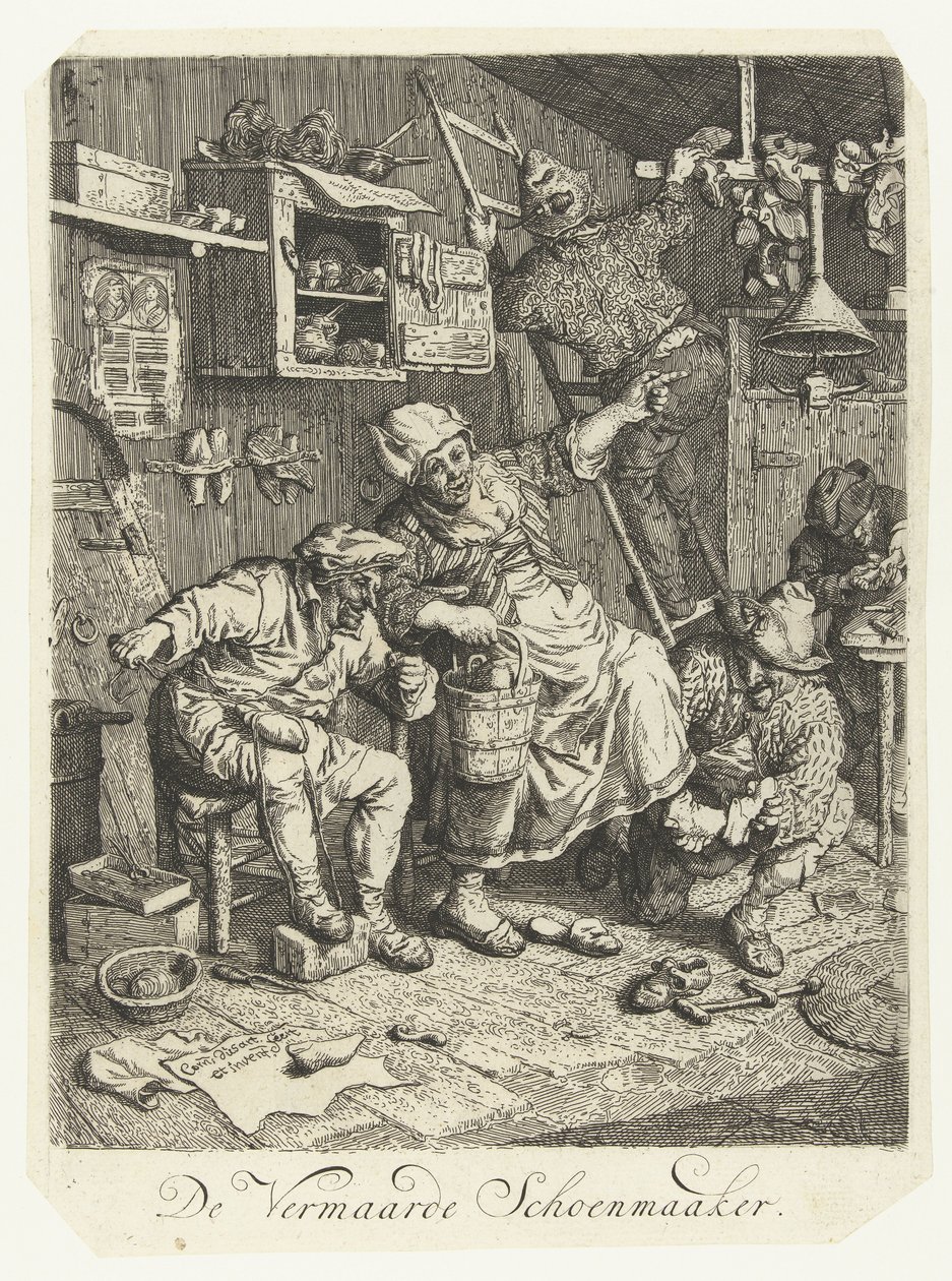 De vermaarde Schoenmaker door Cornelis Dusart
