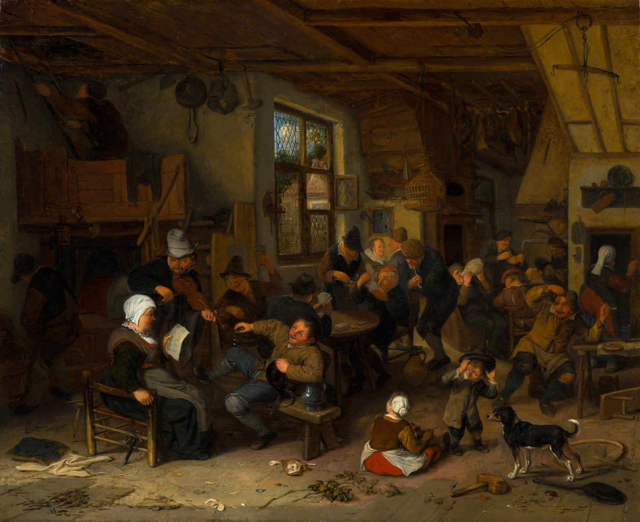 Boerenherberg door Cornelis Dusart