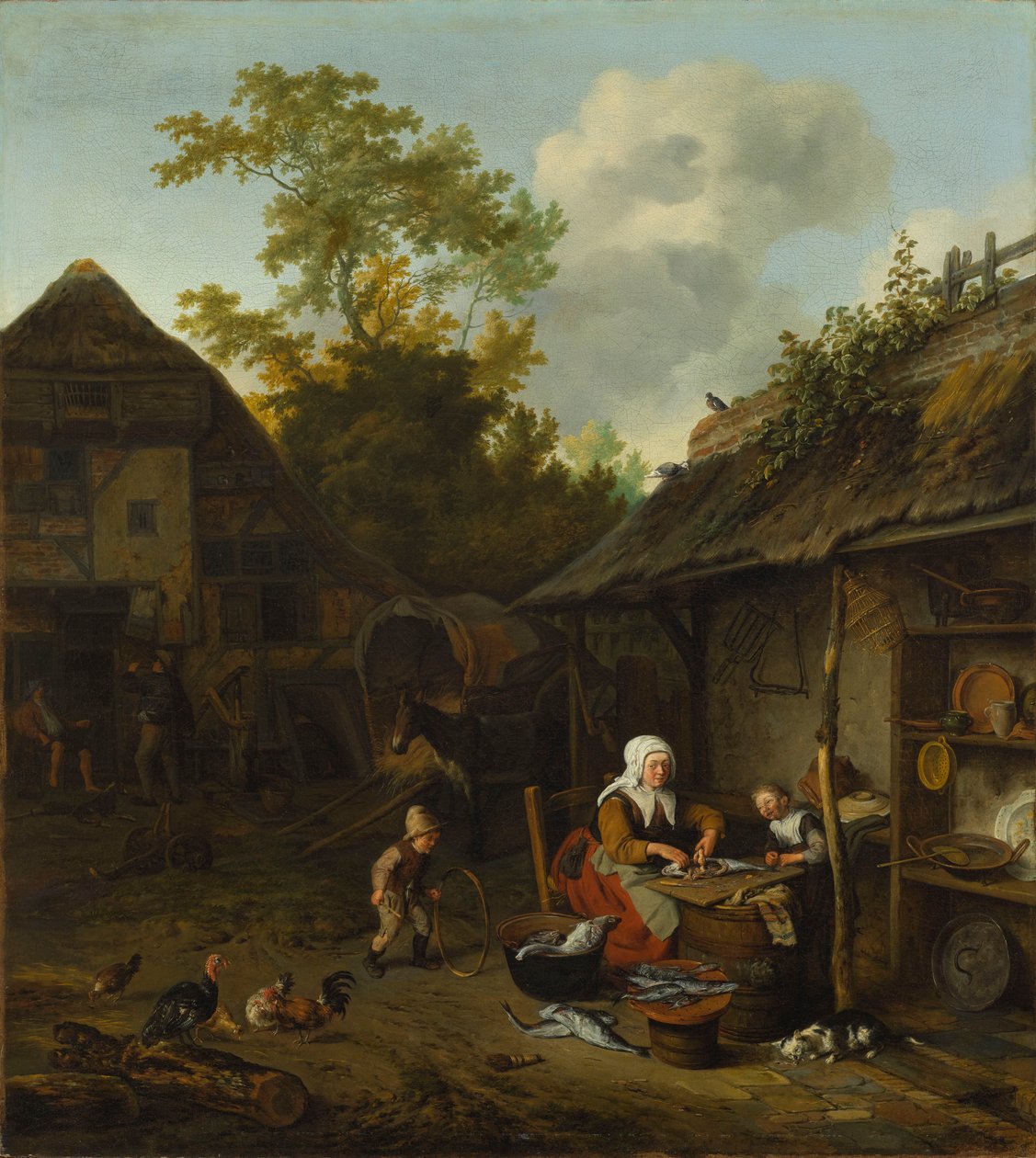 Skrobanie ryb door Cornelis Dusart
