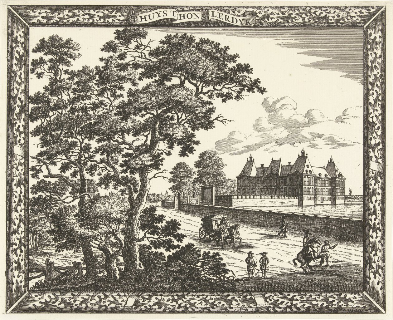 Gezicht op Paleis Honselaarsdijk door Cornelis Elandts