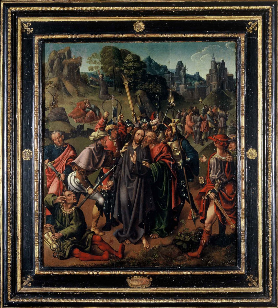 De gevangenneming van Christus, vroege 16e eeuw door Cornelis Engebrechtsz