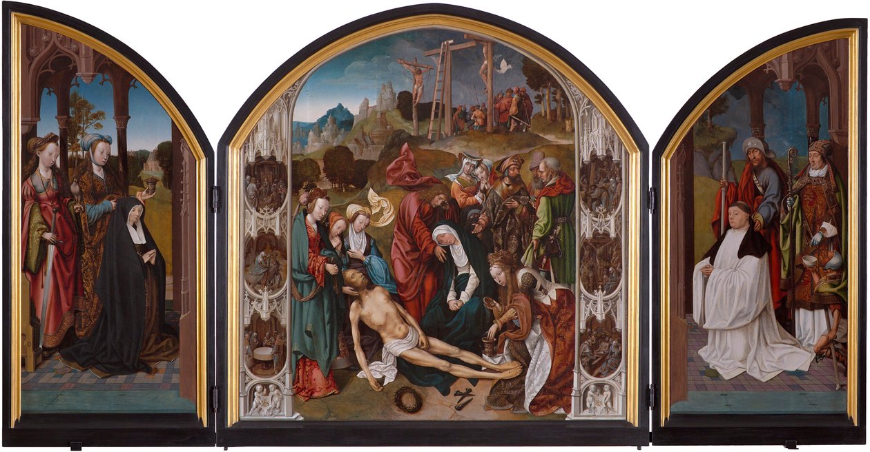 Drieluik met de Bewening van Christus door Cornelis Engebrechtsz.