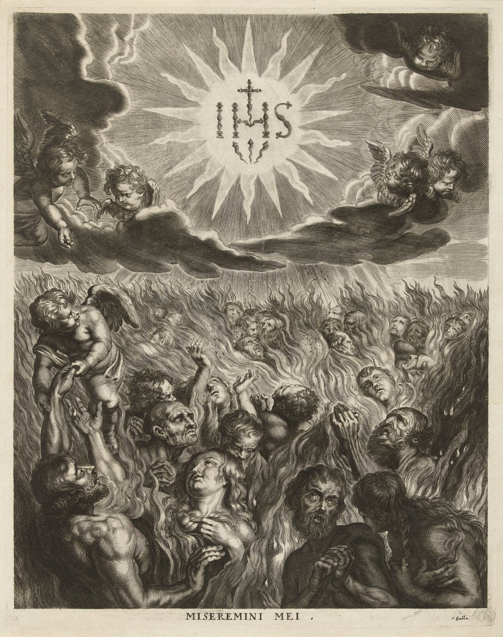 Mensen in het vagevuur door Cornelis Galle (I)