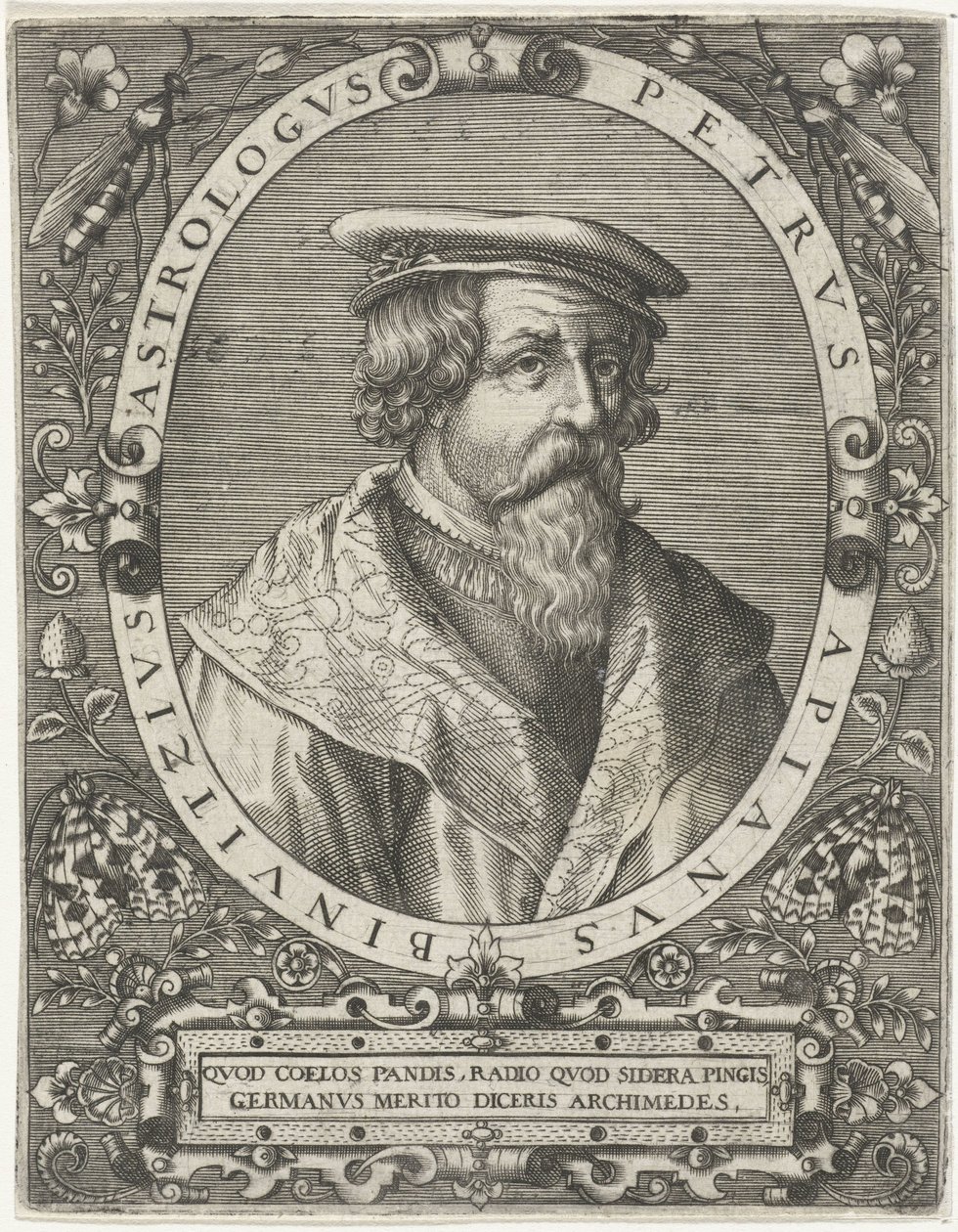 Portret van Petrus Apianus door Cornelis Galle (I)