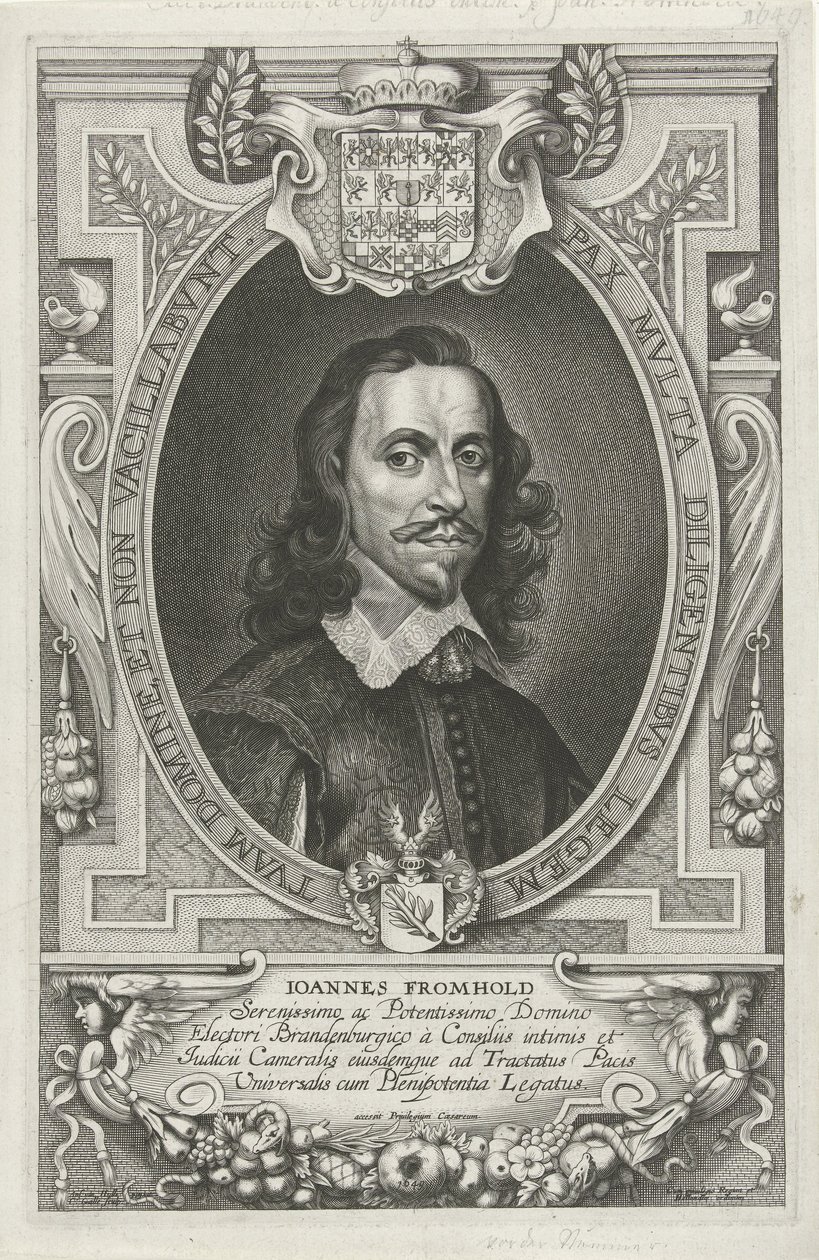 Portret van Johann Fromhold door Cornelis Galle (II)