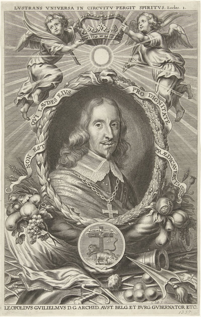 Portret van Leopold Willem, aartshertog van Oostenrijk door Cornelis Galle (II)