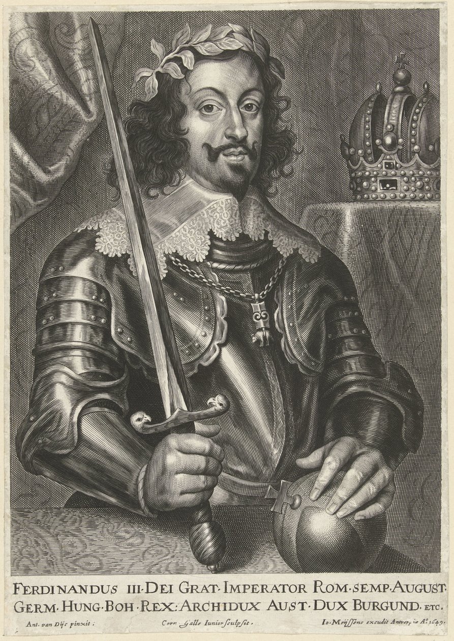 Portret van keizer Ferdinand III door Cornelis Galle (II)