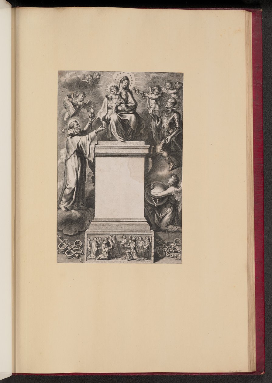 Titelpagina voor B. De Los Rios, De Hierarchia Mariana Libri Sex door Cornelis Galle II after Erasmus Quellinus II after Sir Peter Paul Rubens