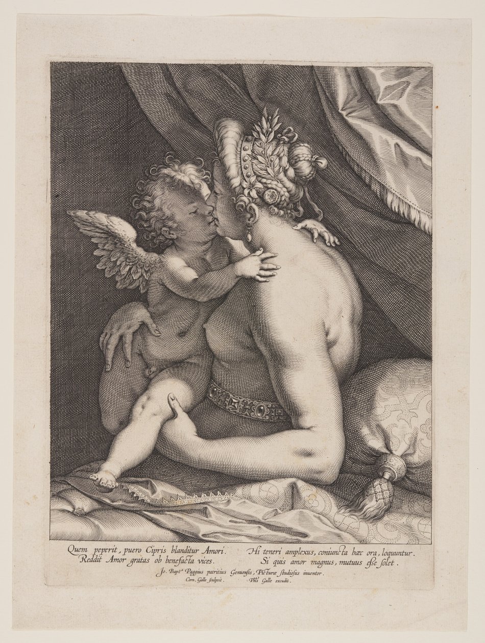 Venus en Cupido door Cornelis Galle I