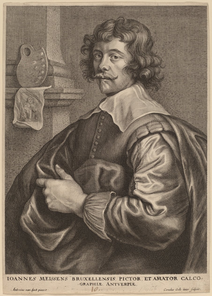 Joannes Meyssens door Cornelis Galle I after Sir Anthony van Dyck